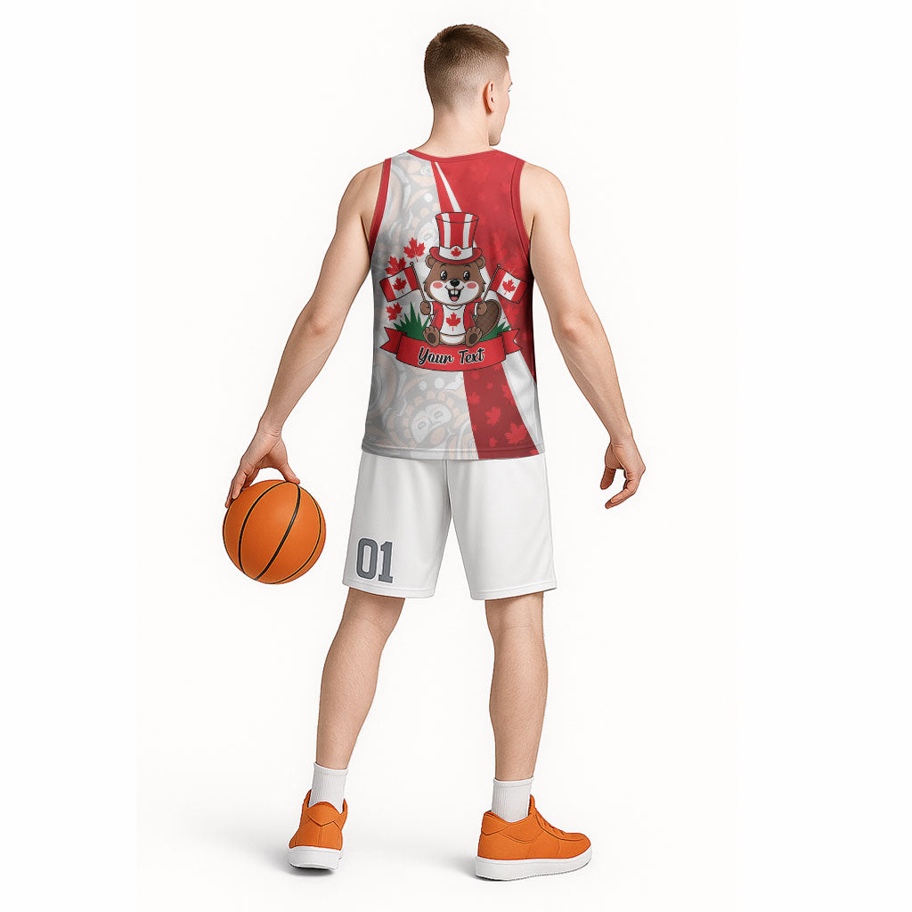 Personalised Canada Day Basketball Jersey Beaver Mountie Maple Leaves