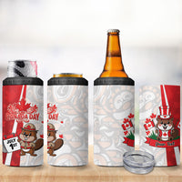 Personalised Canada Day 4 in 1 Can Cooler Tumbler Beaver Mountie Maple Leaves