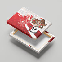Canada Day Canvas Wall Art Beaver Mountie Maple Leaves