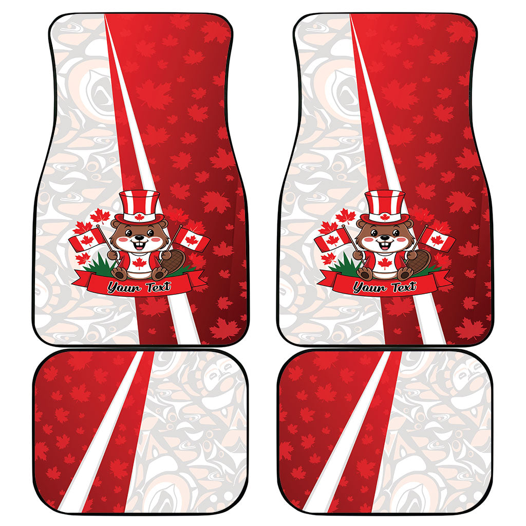 Personalised Canada Day Car Mats Beaver Mountie Maple Leaves