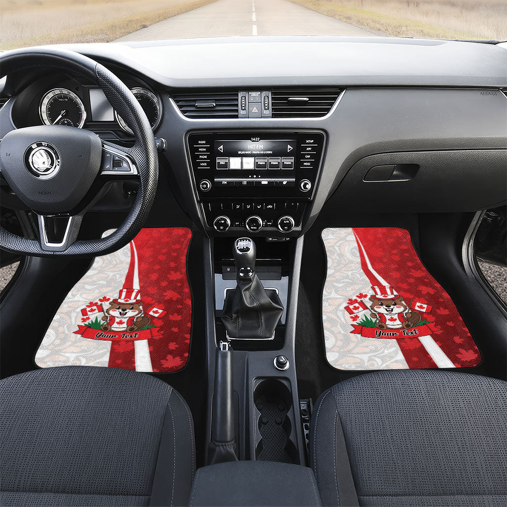 Personalised Canada Day Car Mats Beaver Mountie Maple Leaves