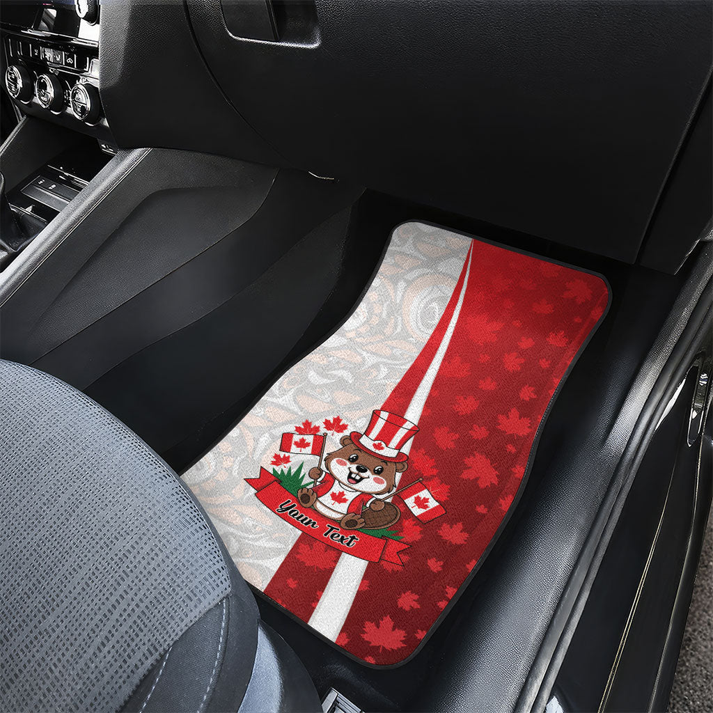 Personalised Canada Day Car Mats Beaver Mountie Maple Leaves