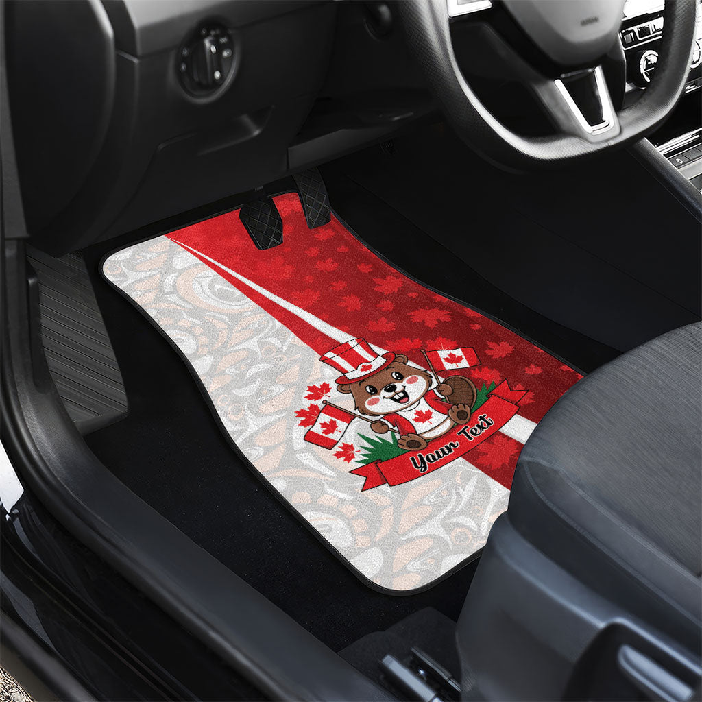 Personalised Canada Day Car Mats Beaver Mountie Maple Leaves