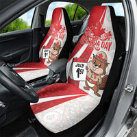 Canada Day Car Seat Cover Beaver Mountie Maple Leaves