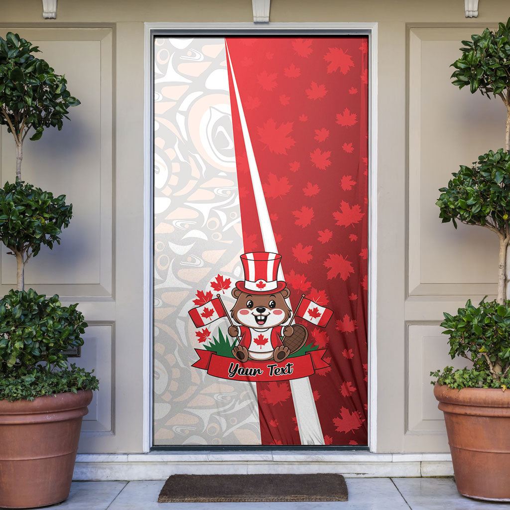 Personalised Canada Day Door Cover Beaver Mountie Maple Leaves