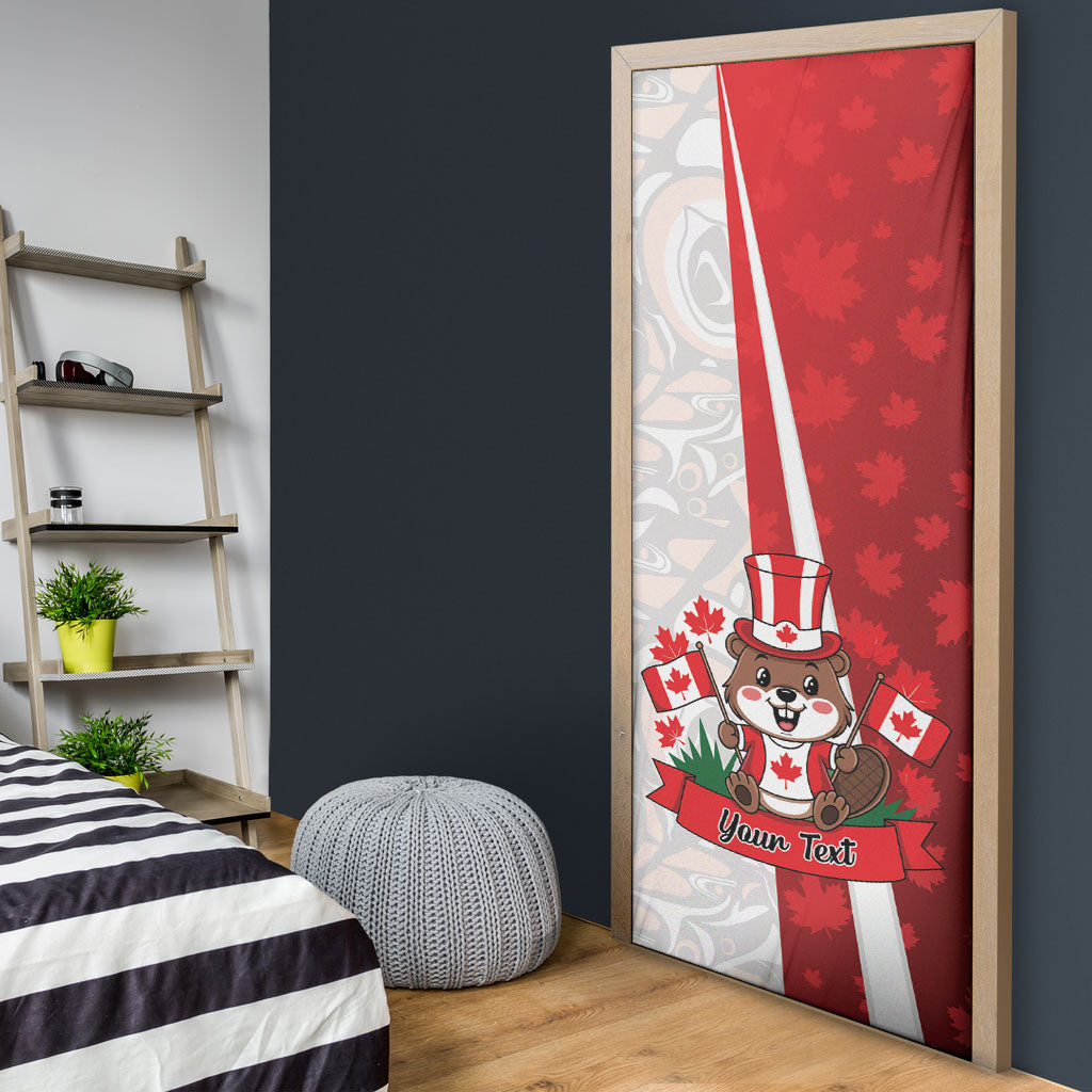 Personalised Canada Day Door Cover Beaver Mountie Maple Leaves