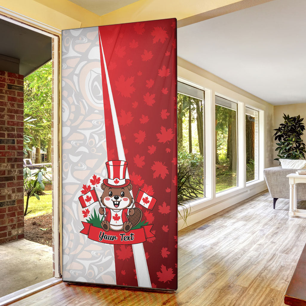 Personalised Canada Day Door Cover Beaver Mountie Maple Leaves