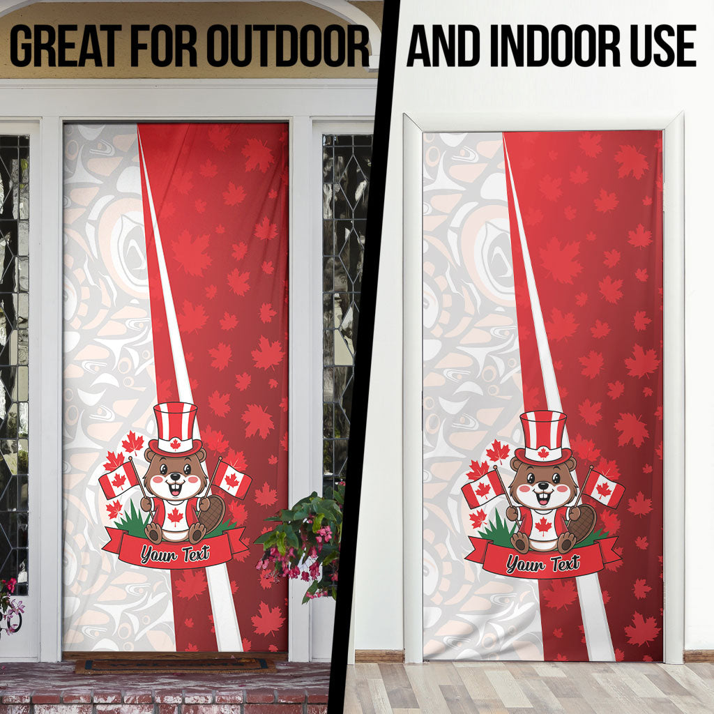 Personalised Canada Day Door Cover Beaver Mountie Maple Leaves