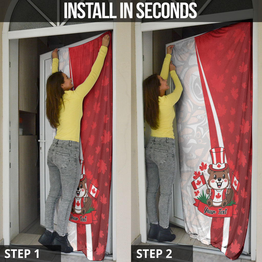 Personalised Canada Day Door Cover Beaver Mountie Maple Leaves