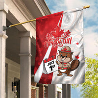 Canada Day Garden Flag Beaver Mountie Maple Leaves