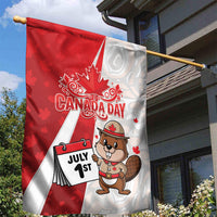 Canada Day Garden Flag Beaver Mountie Maple Leaves