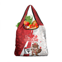 Canada Day Grocery Bag Beaver Mountie Maple Leaves