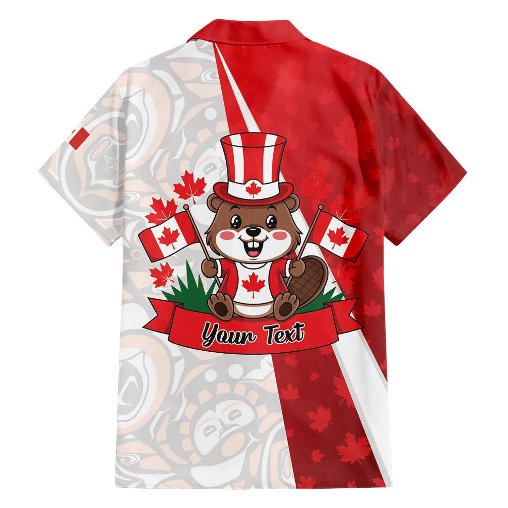 Personalised Canada Day Hawaiian Shirt Beaver Mountie Maple Leaves