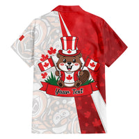 Personalised Canada Day Hawaiian Shirt Beaver Mountie Maple Leaves