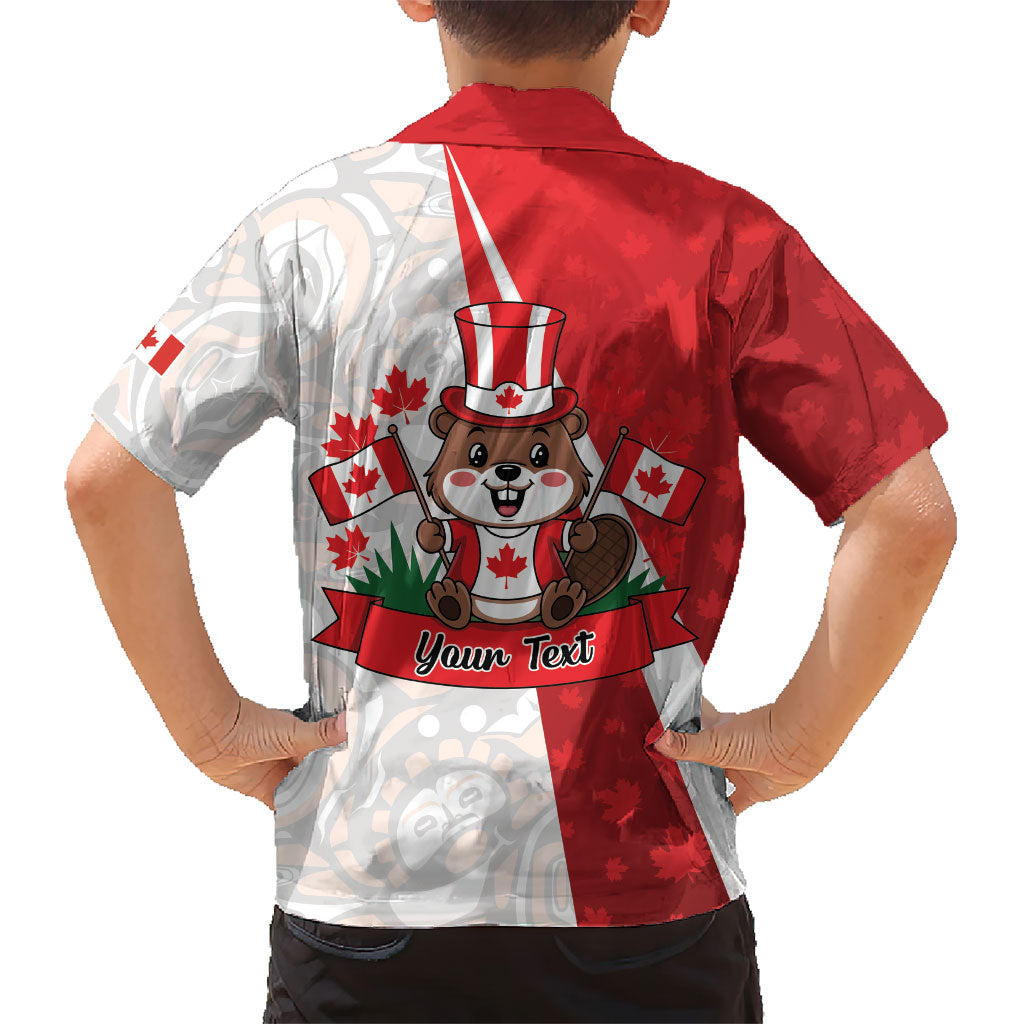 Personalised Canada Day Hawaiian Shirt Beaver Mountie Maple Leaves