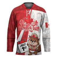 Personalised Canada Day Hockey Jersey Beaver Mountie Maple Leaves