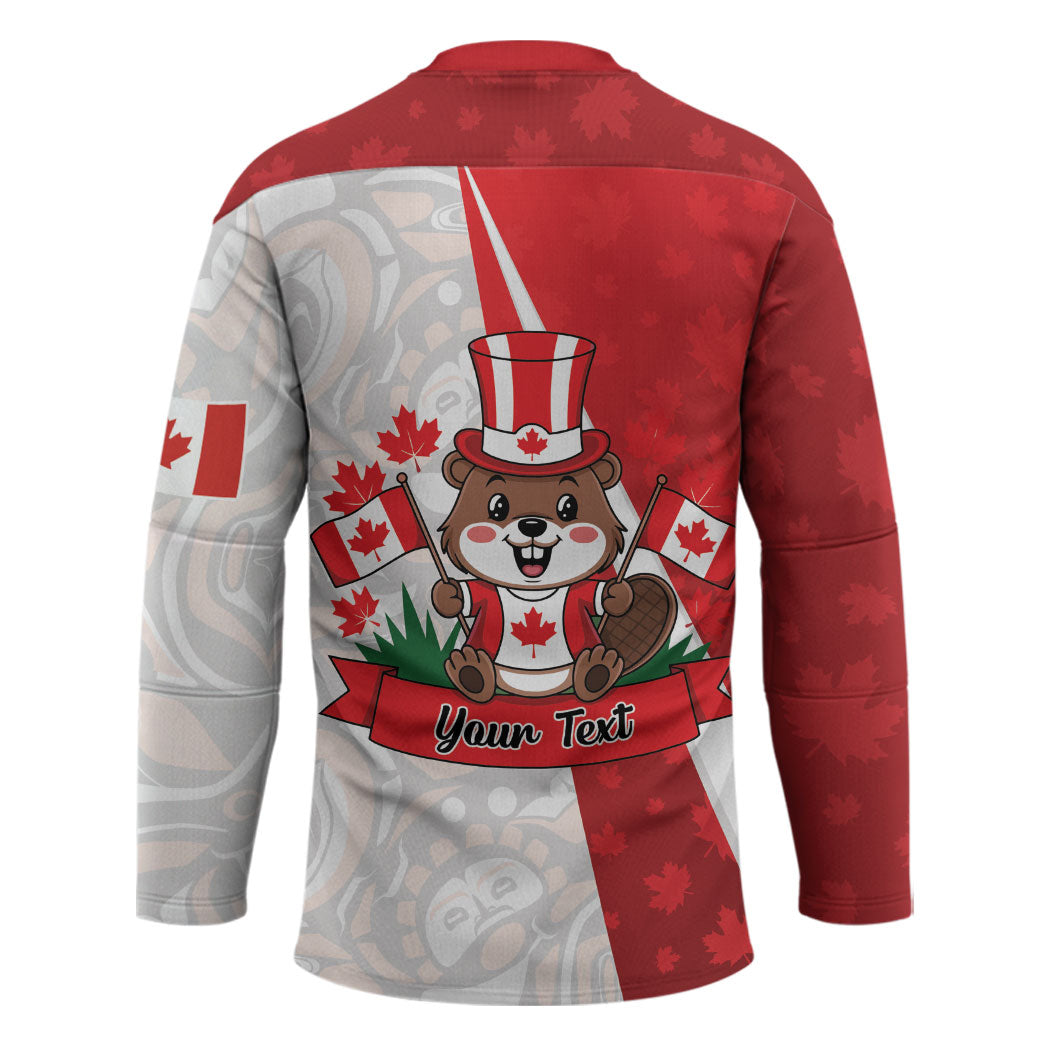 Personalised Canada Day Hockey Jersey Beaver Mountie Maple Leaves