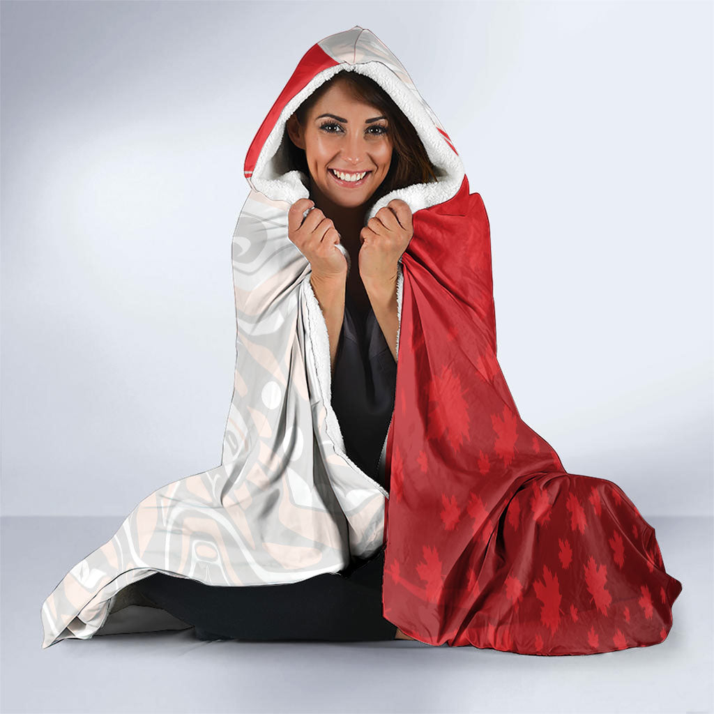 Canada Day Hooded Blanket Beaver Mountie Maple Leaves