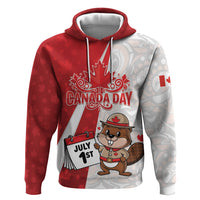 Personalised Canada Day Hoodie Beaver Mountie Maple Leaves