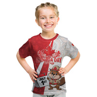 Personalised Canada Day Kid T Shirt Beaver Mountie Maple Leaves