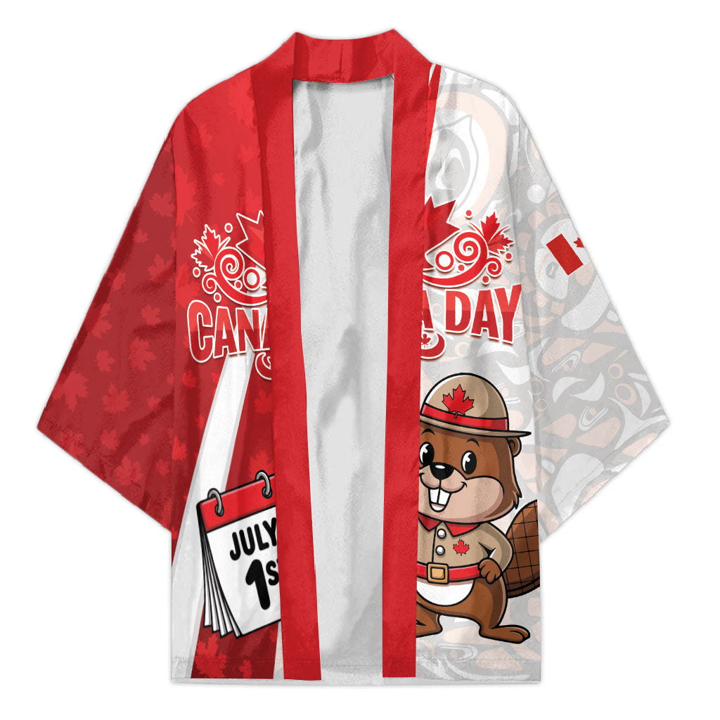 Personalised Canada Day Kimono Beaver Mountie Maple Leaves
