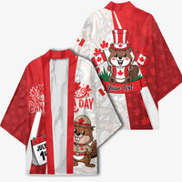 Personalised Canada Day Kimono Beaver Mountie Maple Leaves