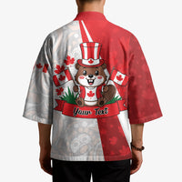 Personalised Canada Day Kimono Beaver Mountie Maple Leaves