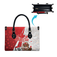 Canada Day Leather Bag Beaver Mountie Maple Leaves