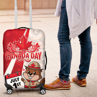 Canada Day Luggage Cover Beaver Mountie Maple Leaves