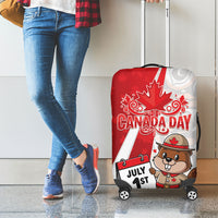 Canada Day Luggage Cover Beaver Mountie Maple Leaves