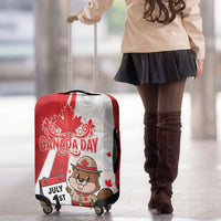 Canada Day Luggage Cover Beaver Mountie Maple Leaves