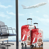 Canada Day Luggage Cover Beaver Mountie Maple Leaves
