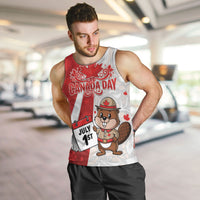 Personalised Canada Day Men Tank Top Beaver Mountie Maple Leaves