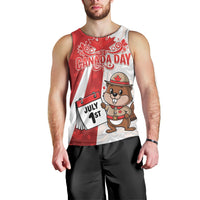 Personalised Canada Day Men Tank Top Beaver Mountie Maple Leaves