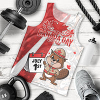 Personalised Canada Day Men Tank Top Beaver Mountie Maple Leaves