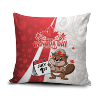 Canada Day Pillow Cover Beaver Mountie Maple Leaves