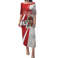 Personalised Canada Day Puletasi Beaver Mountie Maple Leaves