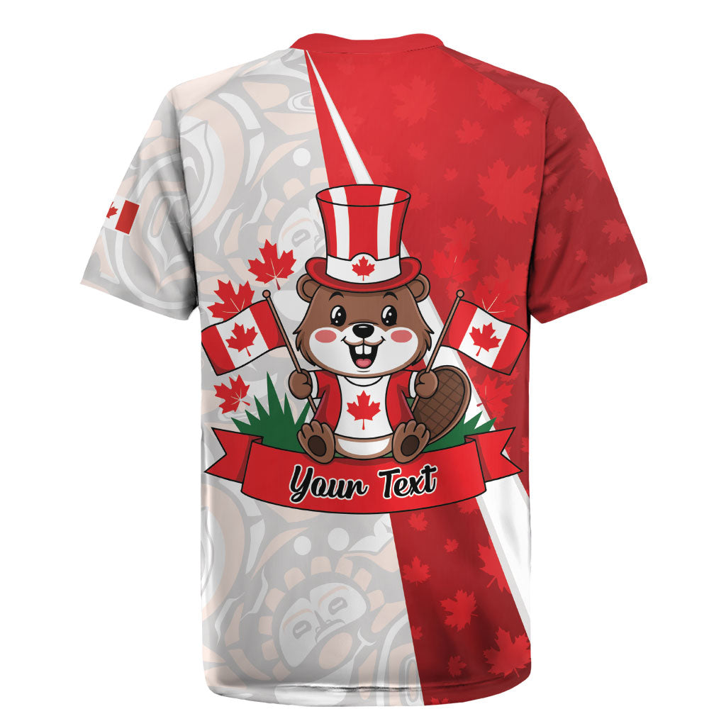 Personalised Canada Day Rugby Jersey Beaver Mountie Maple Leaves