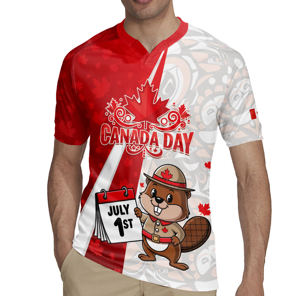 Personalised Canada Day Rugby Jersey Beaver Mountie Maple Leaves