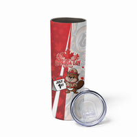 Personalised Canada Day Skinny Tumbler Beaver Mountie Maple Leaves