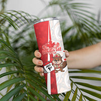Personalised Canada Day Skinny Tumbler Beaver Mountie Maple Leaves