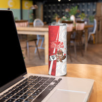Personalised Canada Day Skinny Tumbler Beaver Mountie Maple Leaves