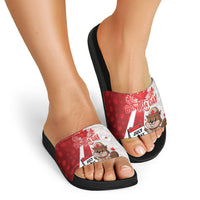 Canada Day Slide Sandals Beaver Mountie Maple Leaves