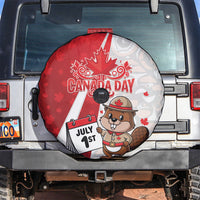 Canada Day Spare Tire Cover Beaver Mountie Maple Leaves