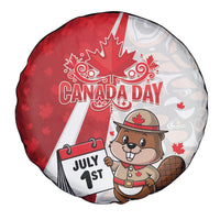 Canada Day Spare Tire Cover Beaver Mountie Maple Leaves