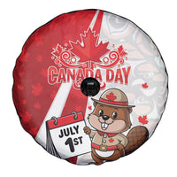 Canada Day Spare Tire Cover Beaver Mountie Maple Leaves