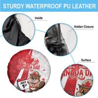 Canada Day Spare Tire Cover Beaver Mountie Maple Leaves