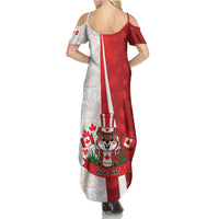 Personalised Canada Day Summer Maxi Dress Beaver Mountie Maple Leaves