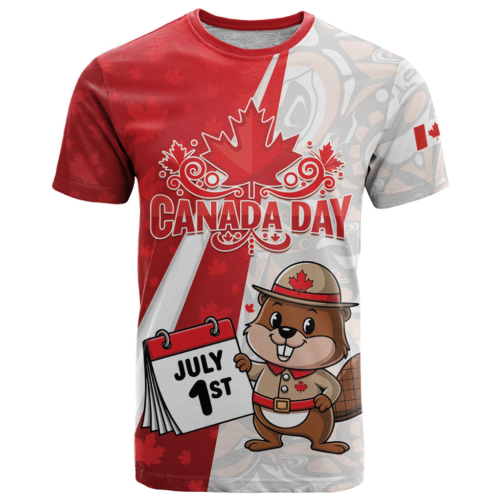 Personalised Canada Day T Shirt Beaver Mountie Maple Leaves