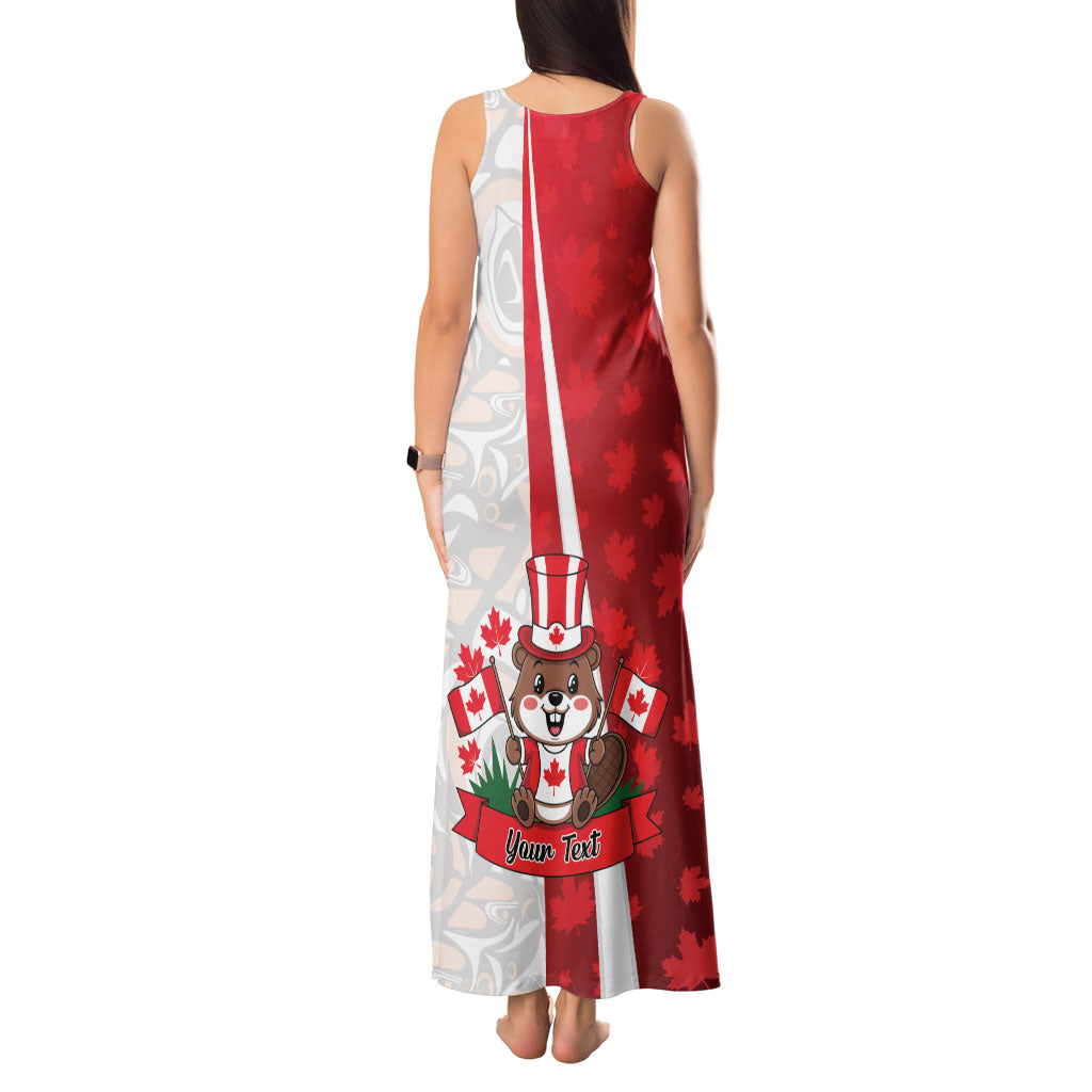 Personalised Canada Day Tank Maxi Dress Beaver Mountie Maple Leaves